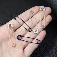 men and women safety pin long stud earrings stainless steel personality creative street pop gothic punk jewelry piercing