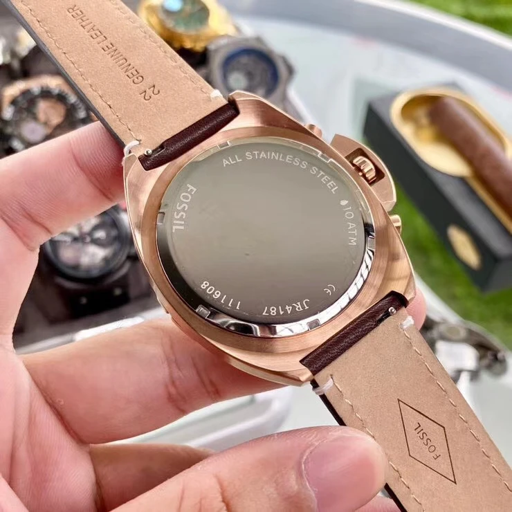 

Fossil Men Watch Nate Chronograph Black Stainless Steel Watch Black Dial Quartz Metal Casual Watch AAA