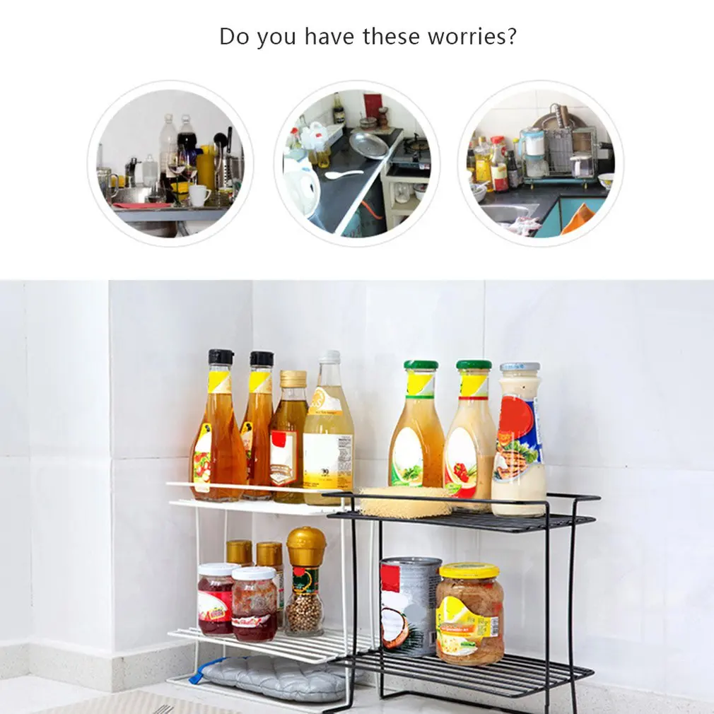 Кухонная двухсторонняя столешница из кованого железа стойка для специй хранения