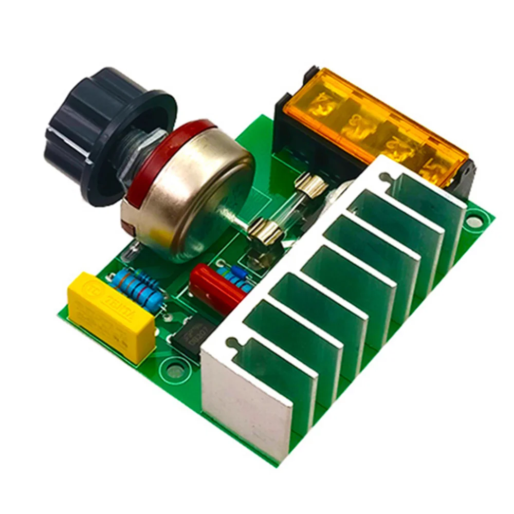 

Electric Voltage Regulator Motor Speed Controller Dimmers Dimming Speed With Fuse 4000W AC 220V SCR