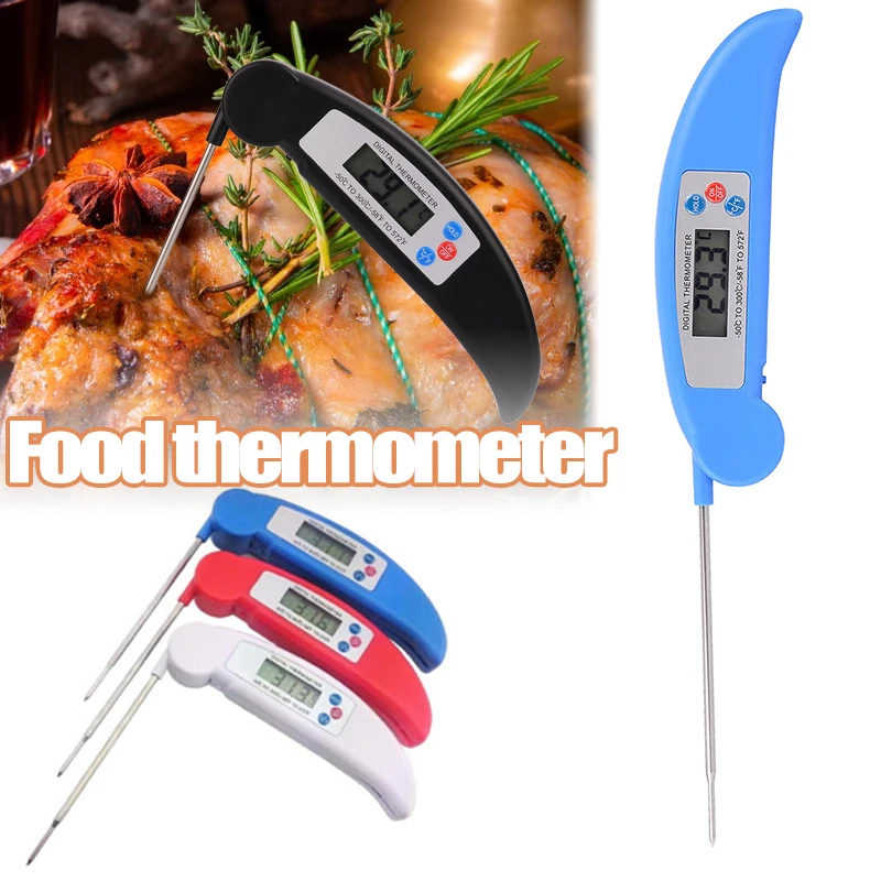 

Пищевой термометр, термометр для барбекю, складной зонд, цифровой электронный кухонный термометр для мяса lpfk, бытовые Термометры 2021