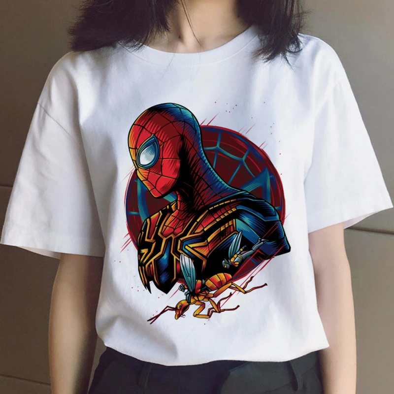 Классная футболка с героями Диснея Человек-паук аниме Мстители Железный человек