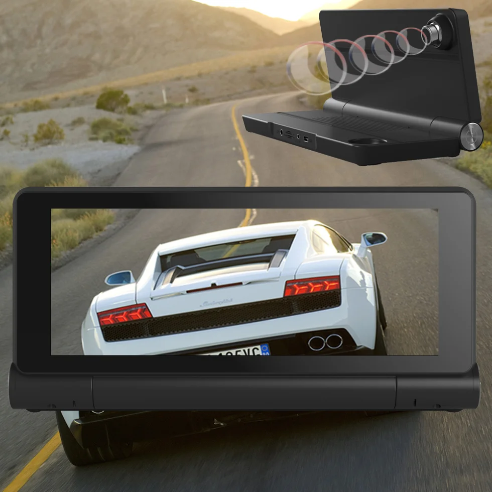 Умный Автомобильный видеорегистратор камера на Android 6 86 4G Sim ADAS GPS-навигация Bluetooth