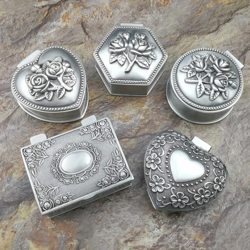 Шкатулка для ювелирных изделий винтажный резной цветок домашний декор