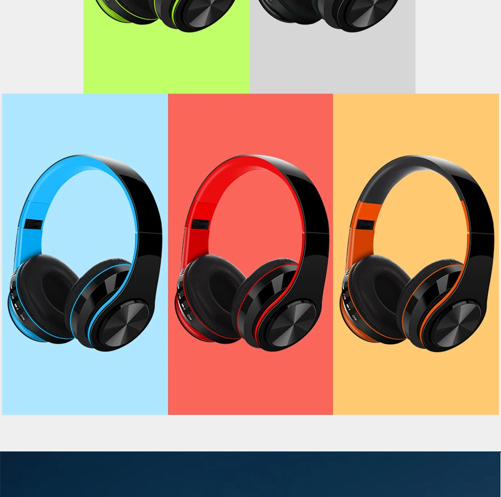 Qh14 Floding Bluetooth 5,0 наушники Игровые наушники с креплением на голову Беспроводная гарнитура Bluetooth HIFI с FM