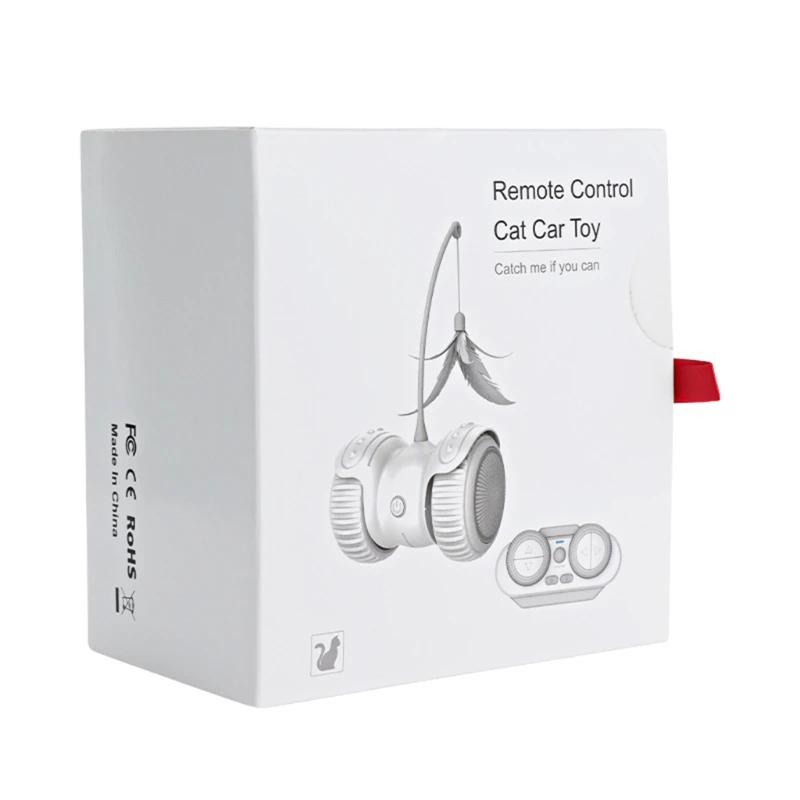 

Smart Automatic Cat Teaser Electronic Pet Cat Toy with LED Wheels Rechargeable Flash Rolling Colorful Light Cat Sticker