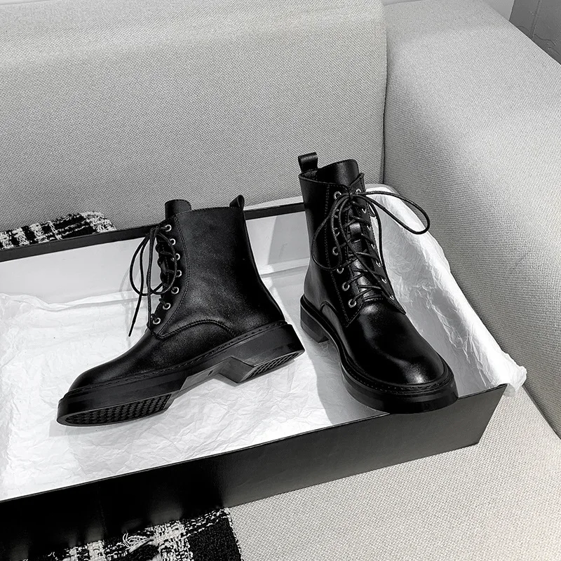 Утолщенные теплые женские Ботинки Martin новинка осень-зима 2022 британский стиль