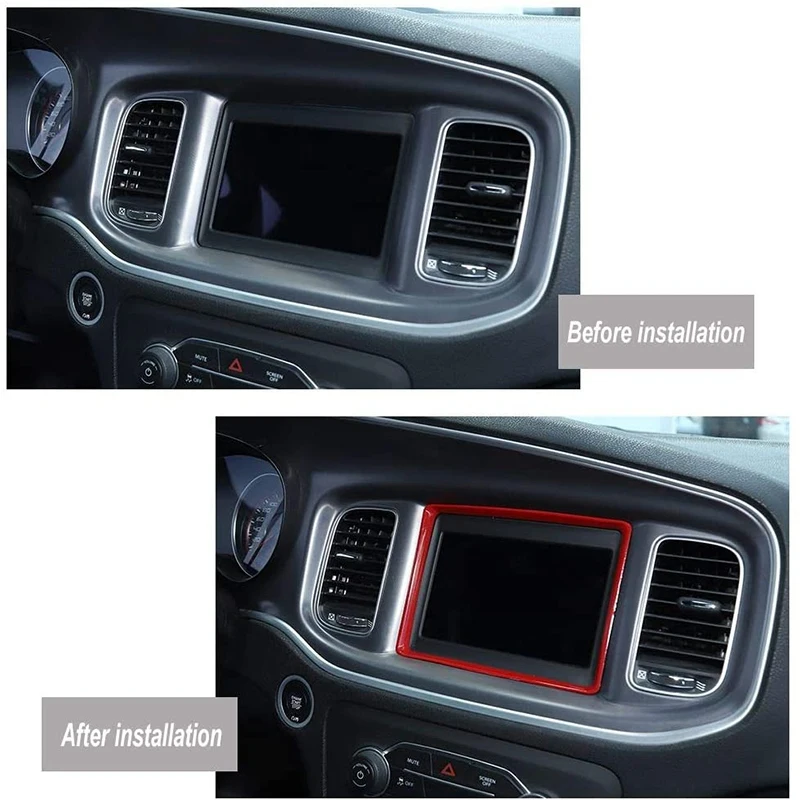 

Center Consoles Navigation GPS Dashboard Decoration Trim for Dodge Charger 2015-2020