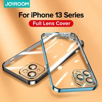 joyroom plating case for iphone 13 12 pro max case full lens cover shockproof soft tpu cover for iphone 12 pro max phone case