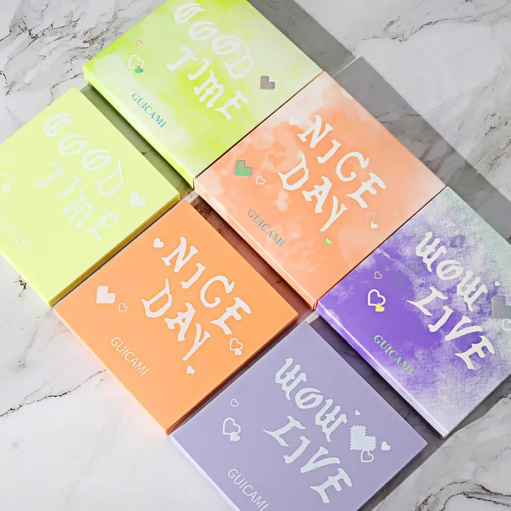 Пастельные тени для век GUICAMI 9 цветов пастельные неоновые пигменты матовые