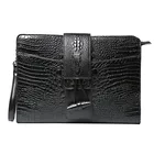 Сумка-клатч мужская с ремешком на плечо, под крокодила