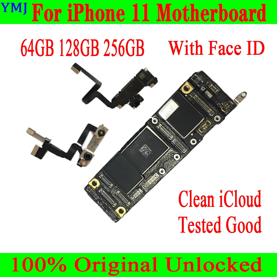 100% оригинальная разблокированная материнская плата 64 Гб 128 ГБ для iPhone 11 Pro max с/без