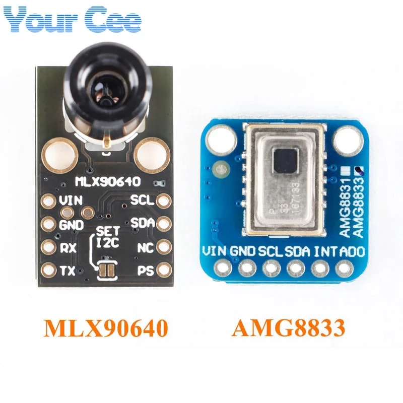 AMG8833 IR 8*8 MLX90640 32*24 тепловизор матричный модуль датчика температуры MLX90640BAB MLX90640BAA 8x8