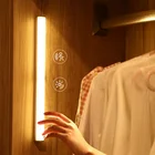 Светильник СВЕТОДИОДНЫЙ ночсветильник с датчиком движения, USB лампа для кухонного шкафа, гардероба, подсветсветильник лестницы