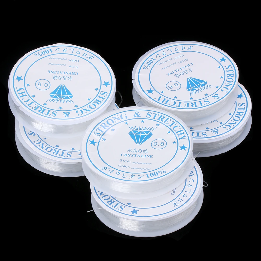 1 шт. белый пластиковый эластичный шнур для бисероплетения струны Хрустальная