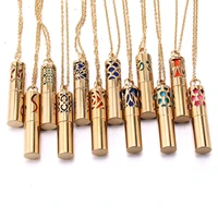 new gold stainless steel aromatherapy necklace 6pcslot womens fashion perfume oil diffuser necklace luxury jewelry wholesale