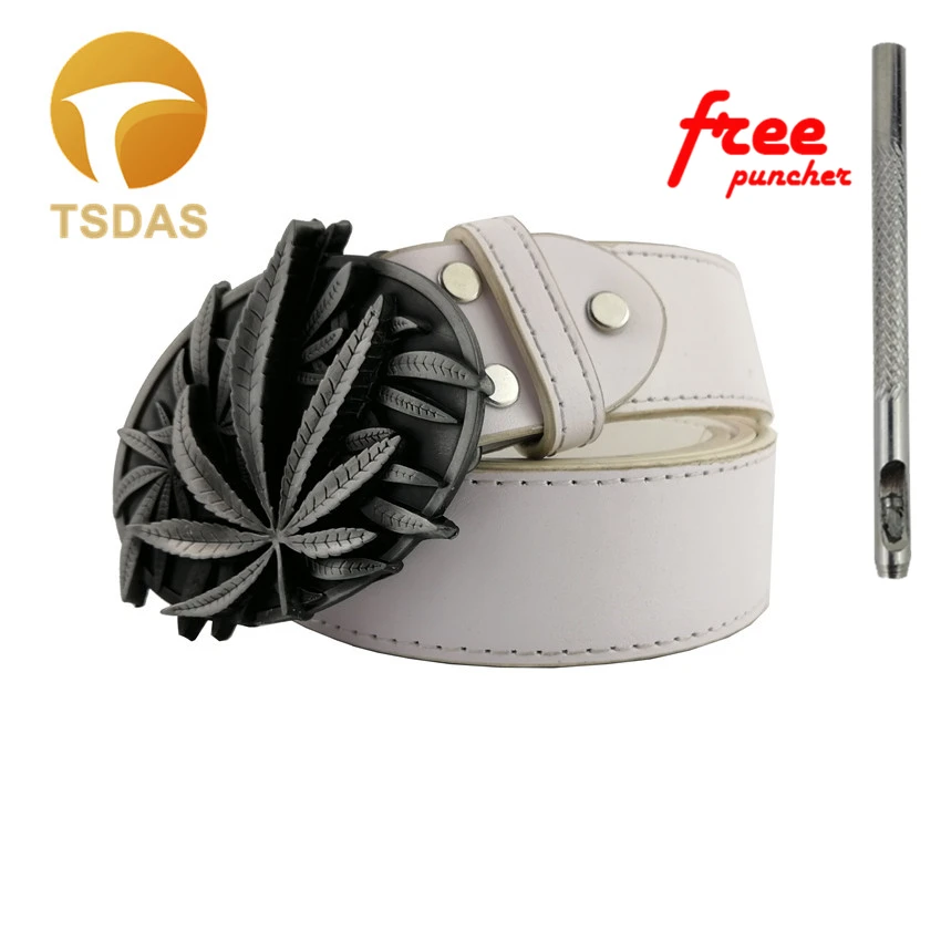 

Мужская модная металлическая пряжка с 3D листьями, мужские аксессуары для джинсов, серебристая металлическая пряжка, подходит для ремня шир...