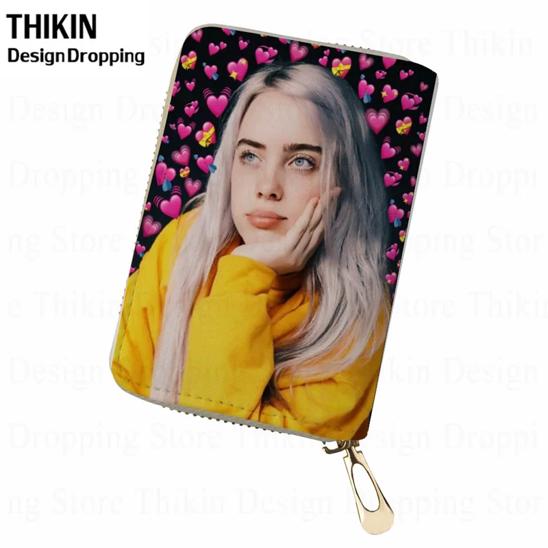 Тикин Горячая рэп певец Billie Eilish женский из искусственной кожи держатель для карт паук королева Водонепроницаемый Путешествия Паспорт Walet с молнией