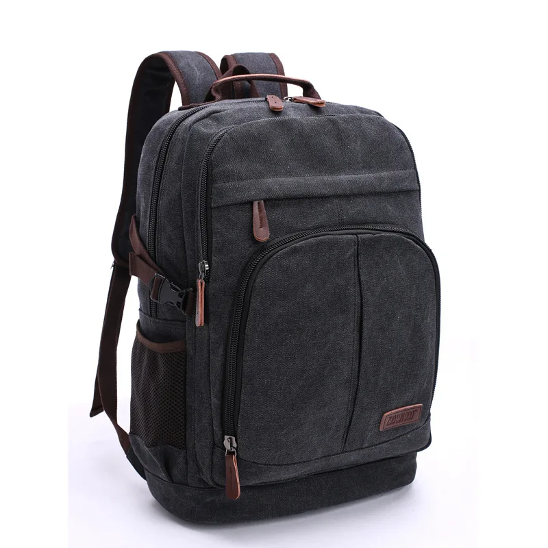 

Multi function and large capacity water washing canvas bag student leisure computer backpack outdoor travel backpack