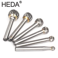 6 16mm dx series tungsten carbide burr bit yg8 alloy rotary file set engraving heads hand tools for grinding metal wood carving