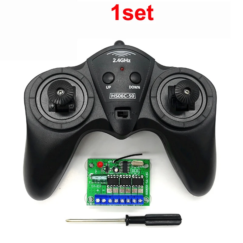 

1Set DIY Toy Model Remote Controller Receiver Kit 6CH 2.4G Transmitter 50M Distance Drive Carbon Brush Motor for RC Car Boat