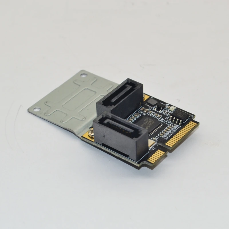 Add In Mini PCI-E PCI Express Cards to 2 Ports SATA 3.0 SD Converter Multiplier Controller Expansion Card D03 21 | Компьютеры и офис