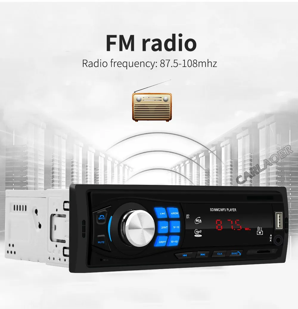 Bluetooth Autoradio 12V Car Stereo Radio FM Aux-IN Input Receiver SD USB In-dash 1 din Car MP3 Multimedia Player
