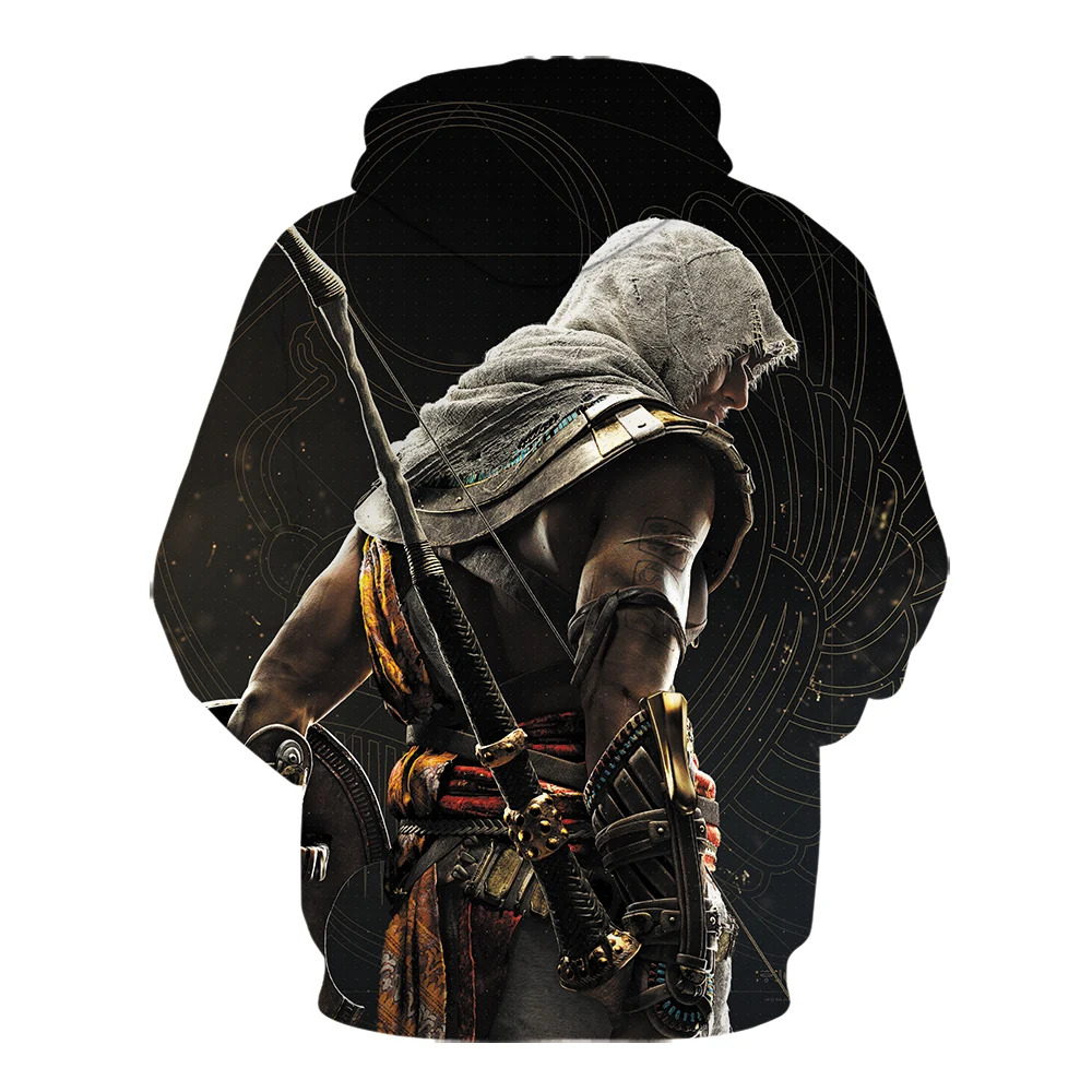 Новинка зимы толстовки с 3D принтом Assassins Creed Повседневная Толстовка длинным