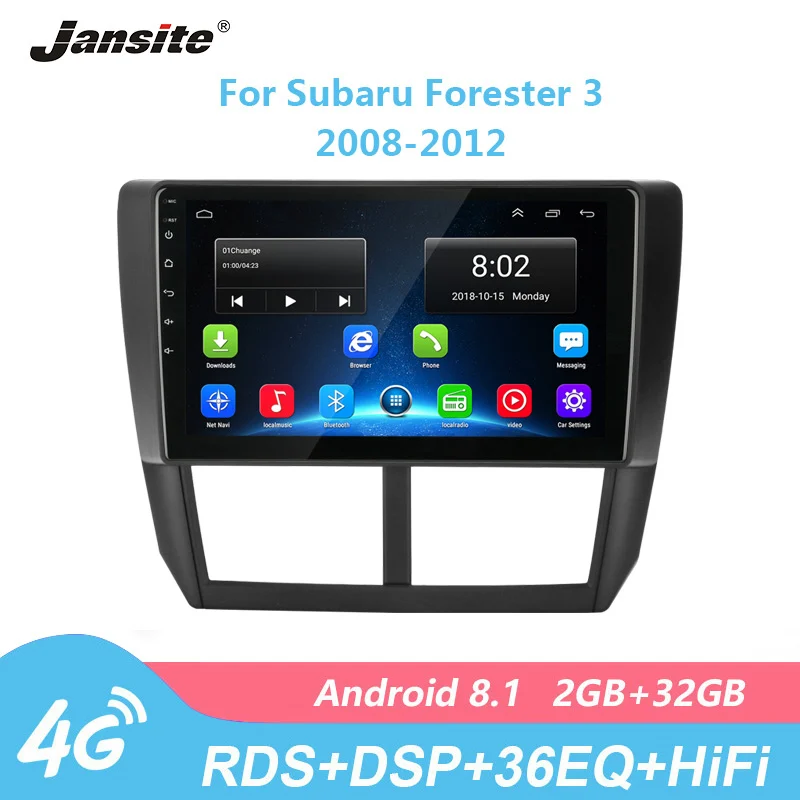 Jansite 9 &quotRDS DSP Автомагнитола для Subaru Forester 3 2008 2012 Android сенсорный экран 4G сетевой