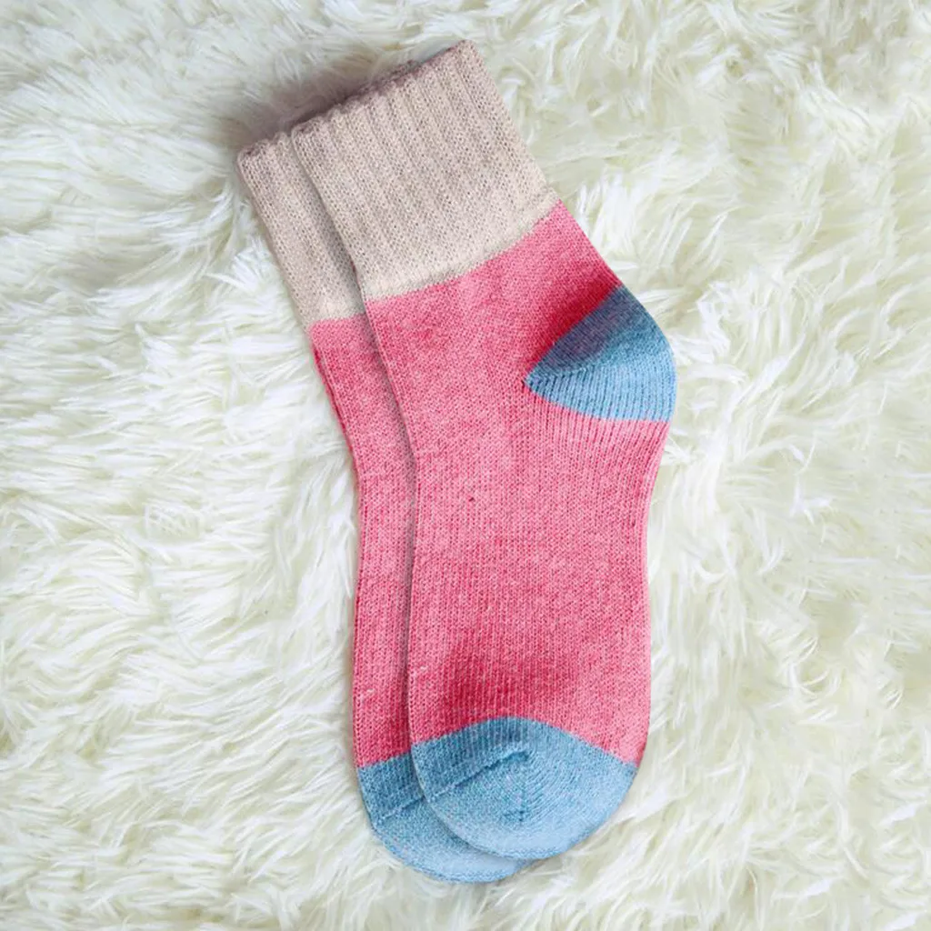 Мягкие дышащие носки Зимние женские модные повседневные теплые толстые