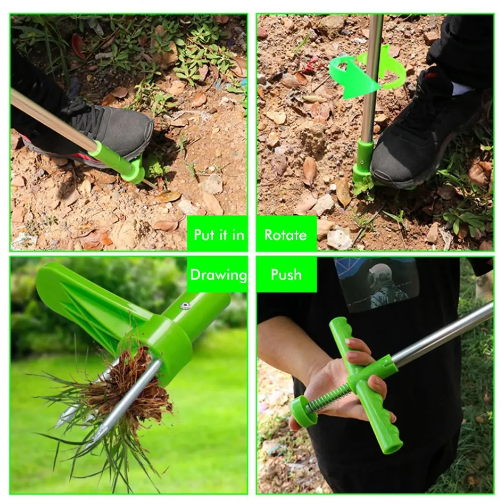 

Long Handle 3 Stainless Steel Claws Weed Remover Durable Garden Lawn Weeder Outdoor Yard Grass Root Puller Tools Gardening Tool