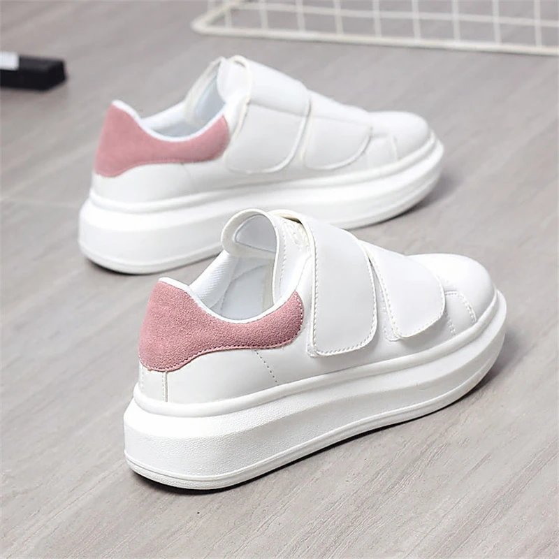 Новинка 2019 женская розовая обувь весенние высокие женские кожаные туфли белая на