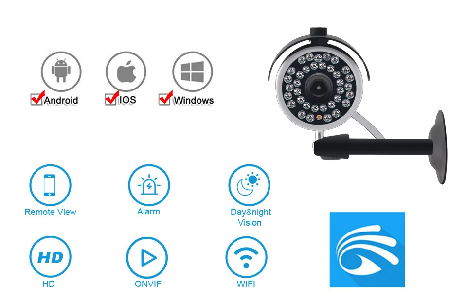 1080p cctv безопасности IP камера беспроводной HD wifi ir 2MP Крытый Открытый p2p наблюдение ONVIF улица 720P cam пуля yoosee
