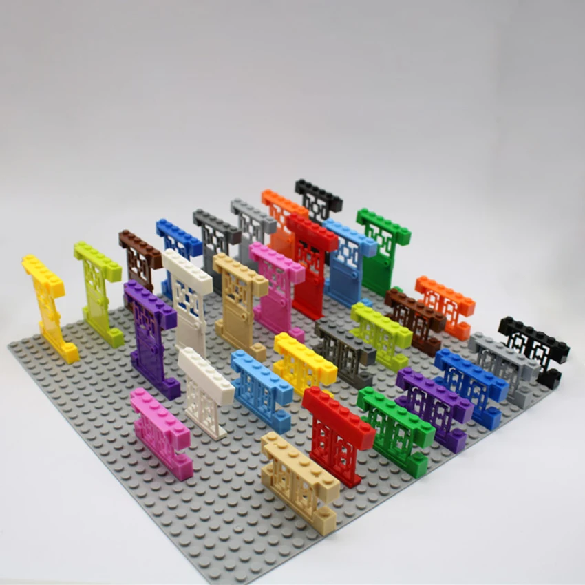 Набор дверей и окон дом MOC DIY кирпичные аксессуары Запчасти серый зеленый