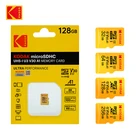 Карта памяти microsd Kodak, 16 ГБ, 32 ГБ, 64 ГБ, 128 ГБ, C10, u1, u3, высокоскоростная карта памяти v30, карта microsd 256 ГБ, Мини TF карта, Бесплатный sd адаптер