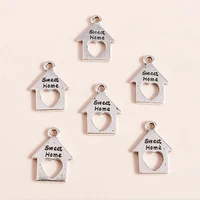 40pcs 1712mm alloy sweet home charms for necklaces earrings making accessories love hearts pendants diy jewelry making findings