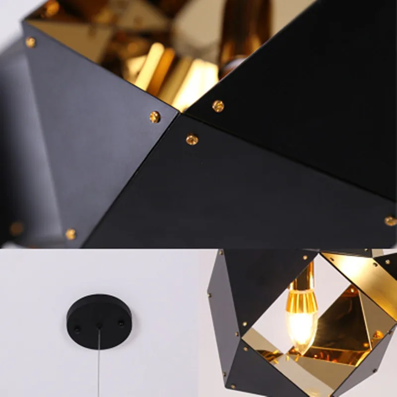 Goedkoop Loft Iron Cube Lampenkap Hanglamp Snoer Rechthoek Hanglamp Nordic Eetkamer Office Bar Keuken Armaturen Ontwerp Moderne