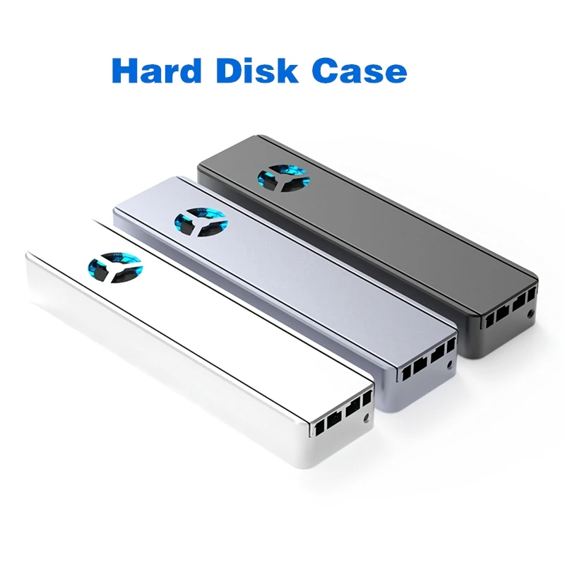 

M.2 NVMe твердотельные диски жесткий диск чехол внешний корпус SSD, HDD Box красочный веер для ПК ноутбук компьютер жесткий диск