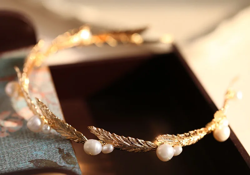 Новая мода Винтаж Листьев Свадебные и короны диадемы для женские свадебные туфли