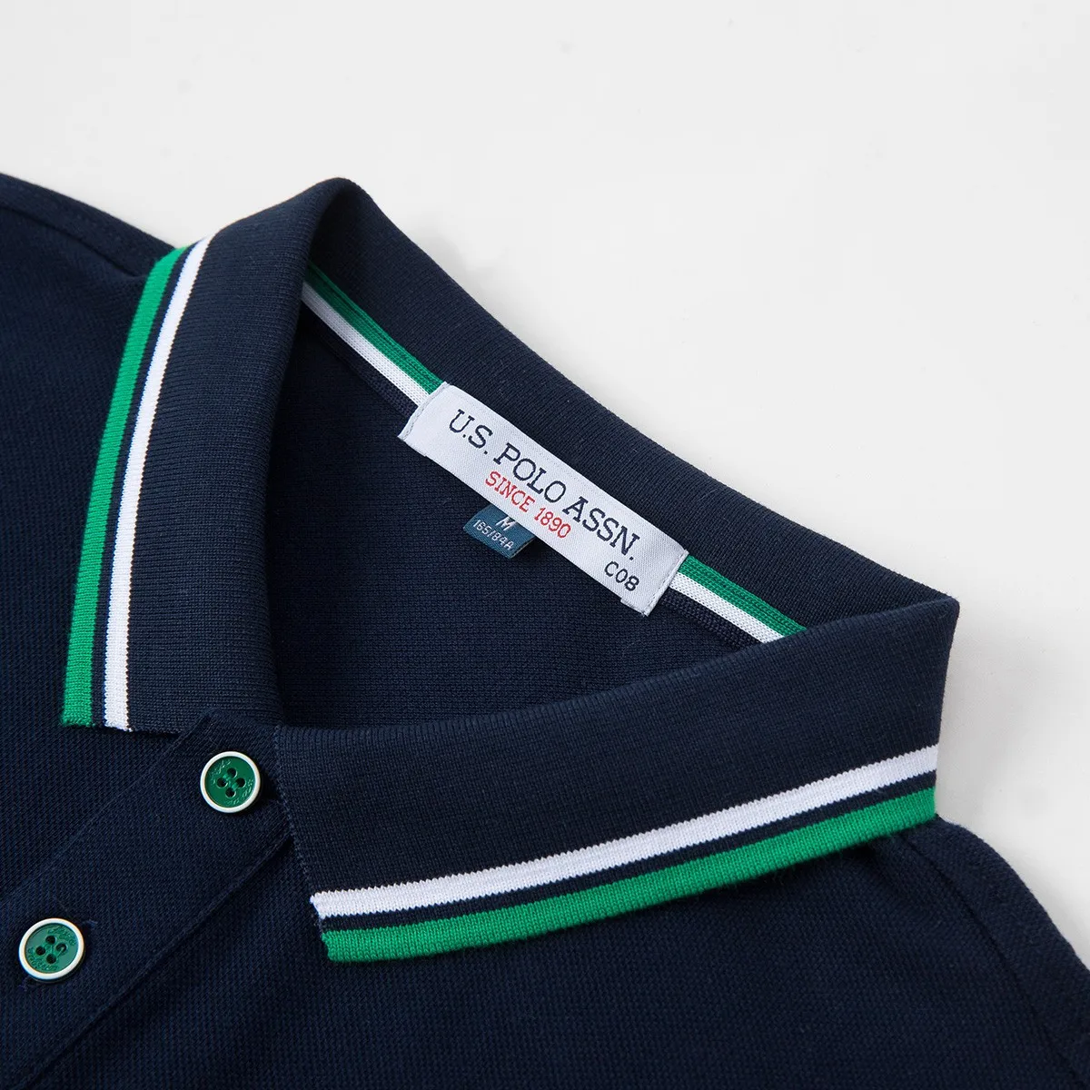 США Поло Assn. Классическая хлопковая рубашка-поло с вышивкой повседневная