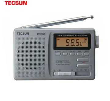 Gray TECSUN DR-920C цифровой портативный Будильник Радио дисплей FM/MW/SW мульти диапазон с высокой чувствительностью ЖК-аудио - Цвет: Gray