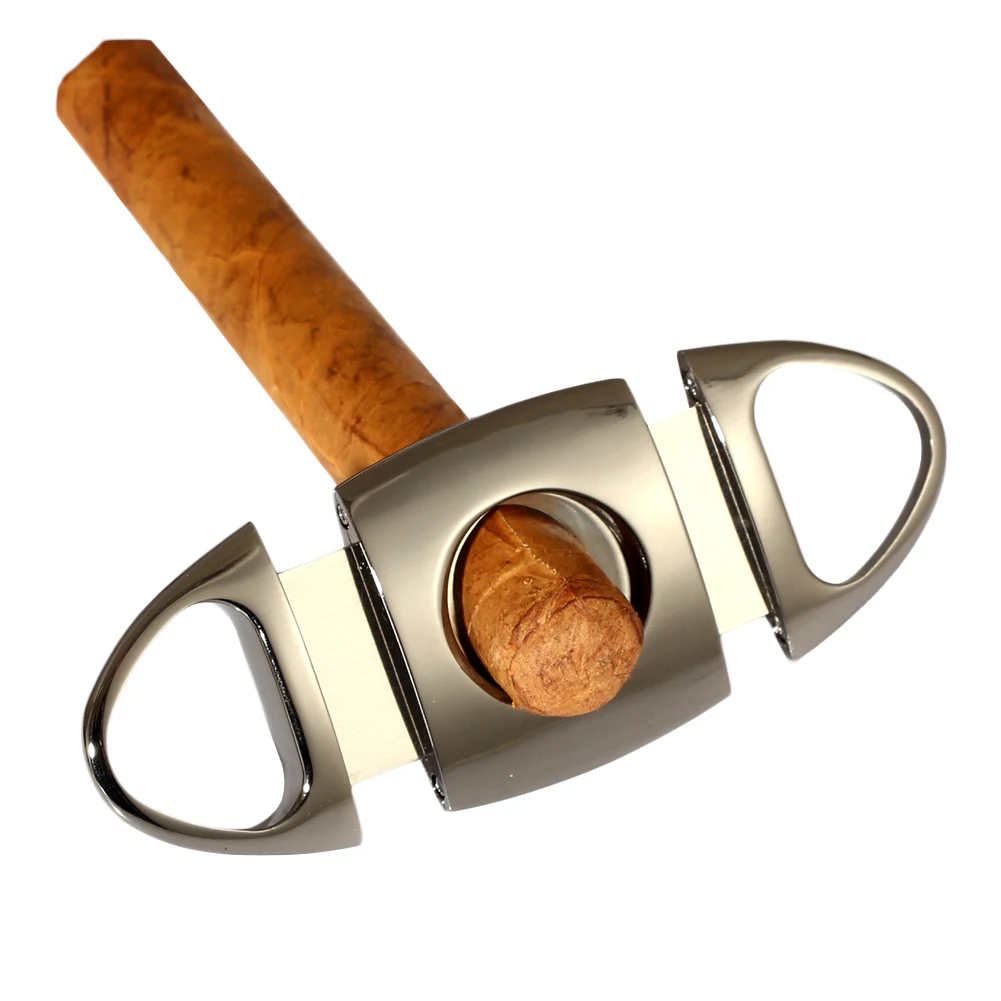 COHIBA аксессуары для сигар резак Зажигалка Набор гильотина из нержавеющей стали 2