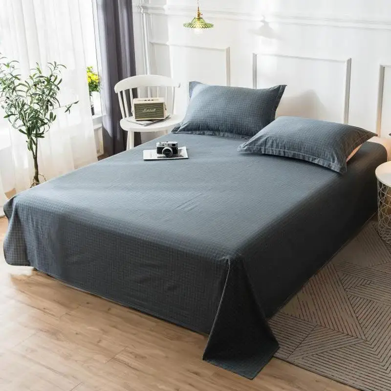 

Stripe Printed Cotton Bed Flat Sheets King Queen Twin Full Sizes Bed Flat Sheets Bedspread Bedding Cover Sheets for Home Textile