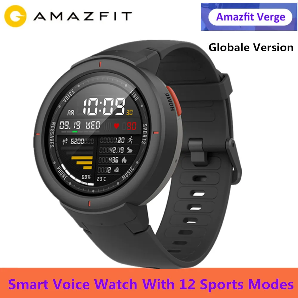 Глобальная версия Hua mi AMAZFIT Verge 3 gps умные часы IP68 AMOLED экран ответ на звонки умные часы мульти спортивные для mi 8