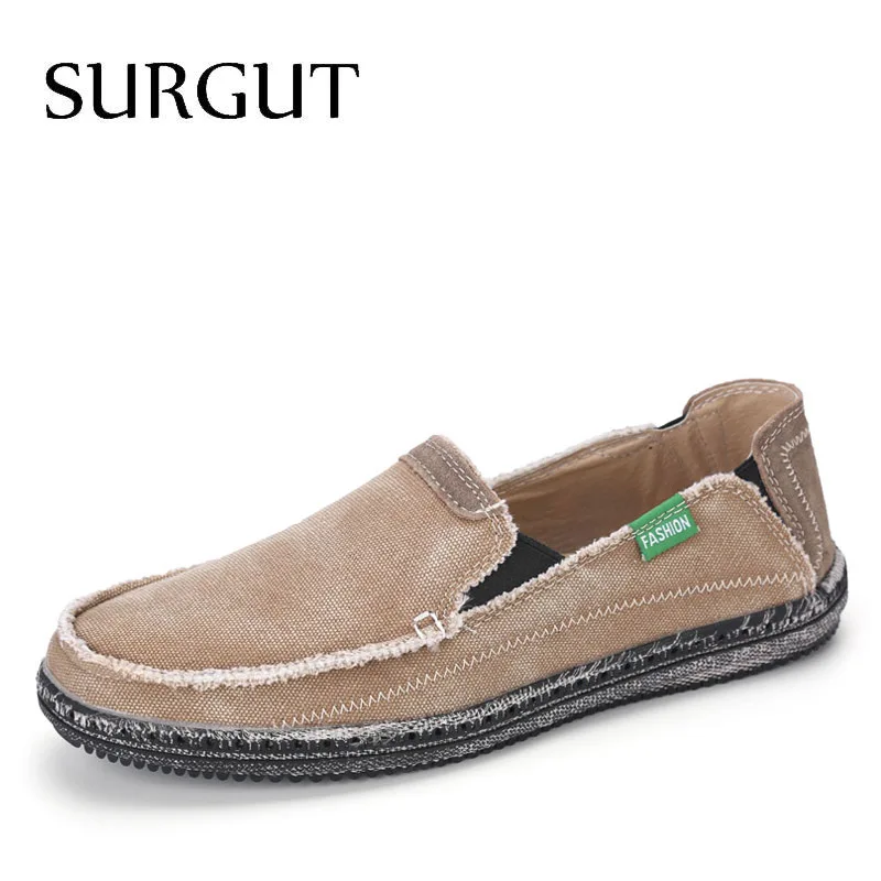 03 Apricot SURGUT/Новинка; модная мужская обувь для вождения на все сезоны; лоферы; эспадрильи; дышащая мужская повседневная парусиновая обувь на плоской подошве; размеры 39-47 - Color: 03 Apricot