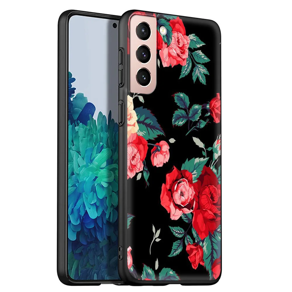 

Flowers Luxury Soft Phone Case for Samsung Galaxy Note 20 Ultra Note 10 Lite 9 8 Plus 5G Shockproof Cover Shell