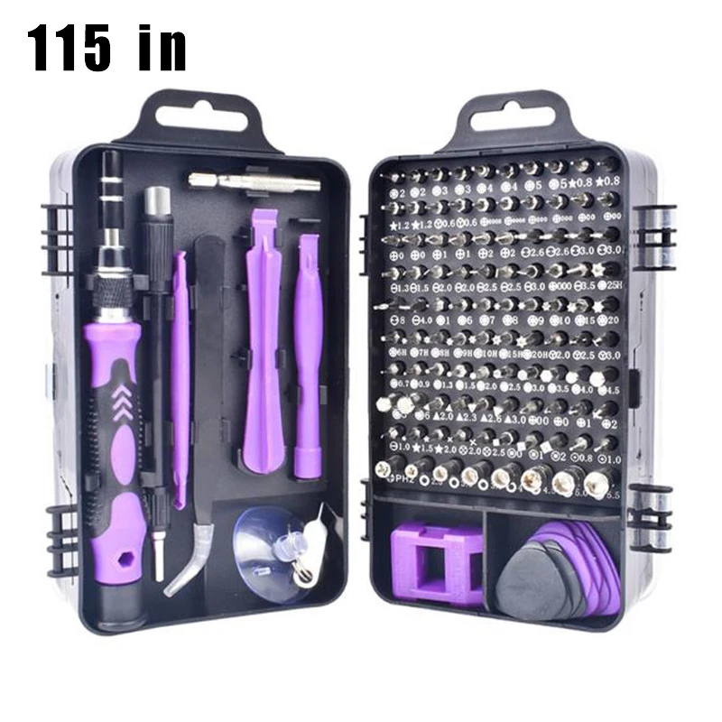 115 в 1 Набор прецизионных магнитных отверток набор инструментов для ремонта