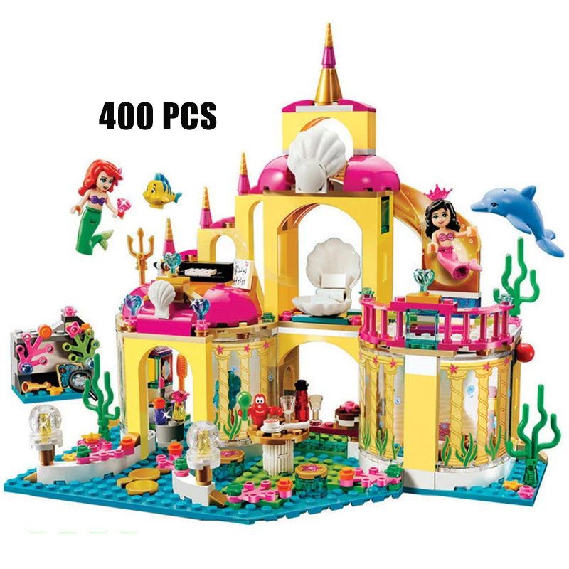 

2020 New Disney Ariels magic spell incantation Classic Movie Architectural Model Building Blocks Toy Birthday Gifts for Girls