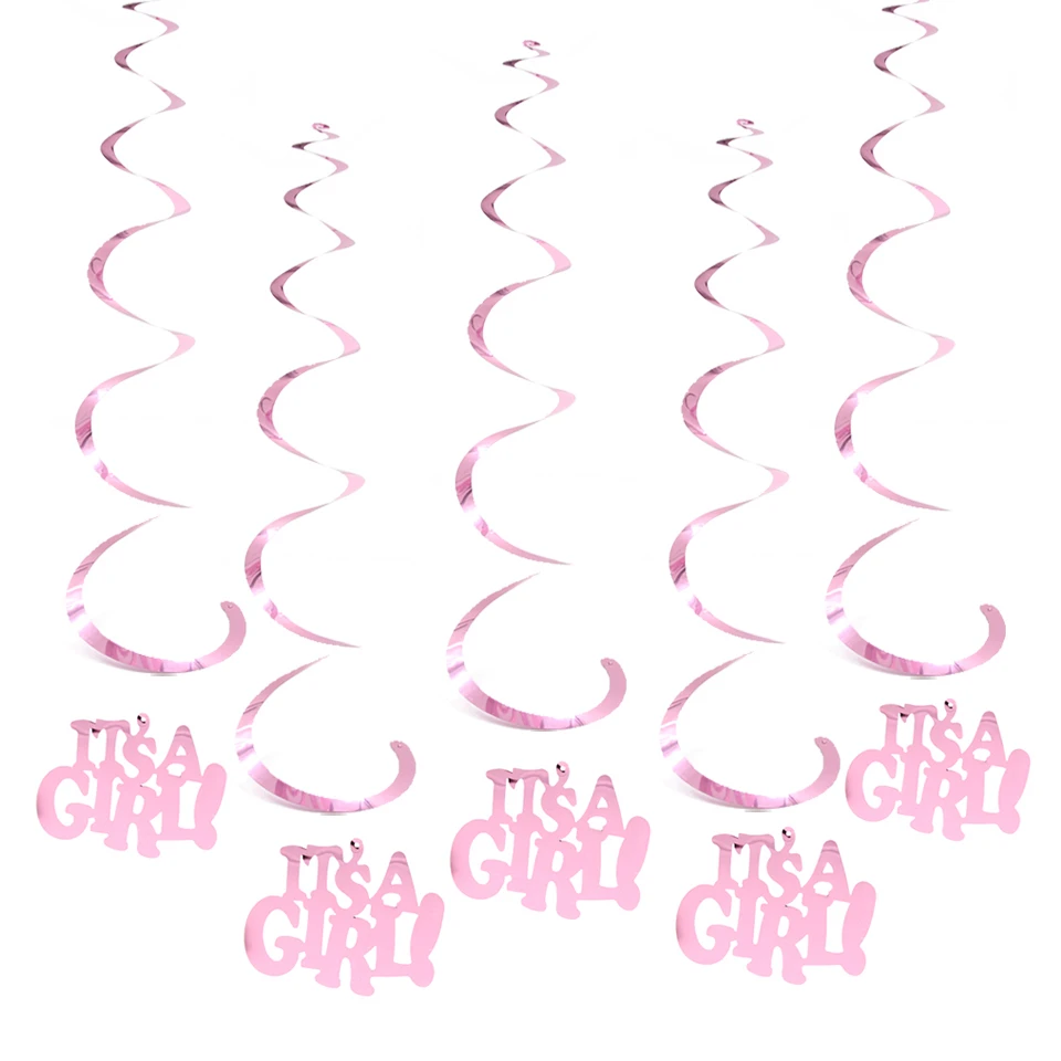 6pcs Girl 10 ярдов это мальчик/девочка атласная упаковочная лента для DIY ремесла подарочная упаковка пояс бант и Швейные аксессуары Принадлежности для детского душа - Цвет: 6pcs Girl