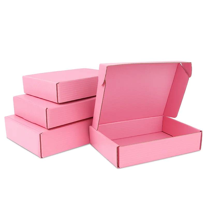 5/10 шт. розовые картонные подарочные коробки Рождественская вечеринка 3-слойная